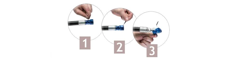 Clean seal capsule tear strip steps