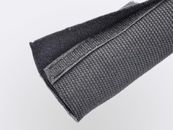 Un detalle de manguito de nylon de manguera hidráulica de fácil flexión.