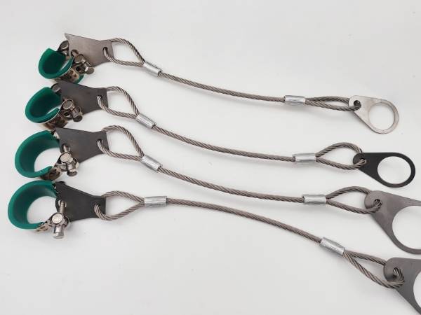 4 hose collar and 4 cable assemblies are displayed.